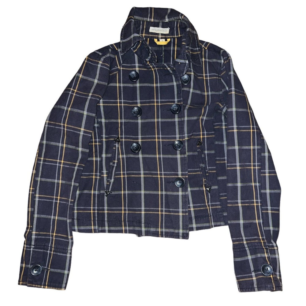 Aeropostale Womens Plaid Peacoat Size M